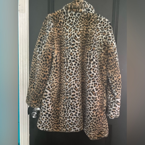 Hot Tpoic leapord print coat size Large - Picture 2 of 3